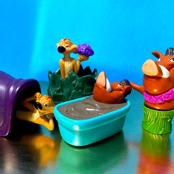 DISNEY’S THE LION KING VTG 1996 COLLECTIBLE TIMON & PUMBAA KFC ACTION TOYS (4) - Picture 8 of 11